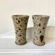 Tasses gobelets grès pyrité Gustave Tiffoche, La borne 1960/70