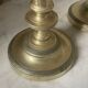 Pair of 19th century guilloche brass candlesticks