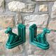 Pair of greenhouse books in the shape of dogs Art Deco