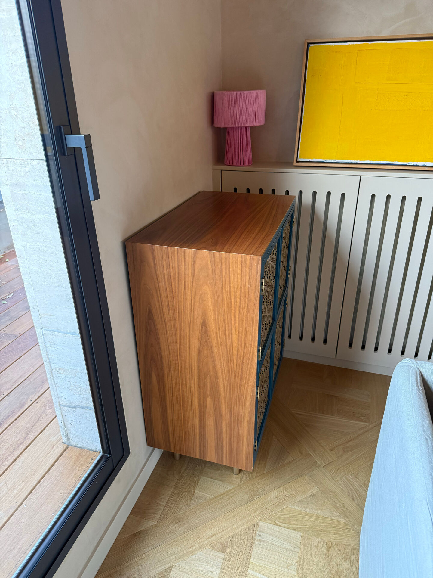 Walnut furniture and gold leaf