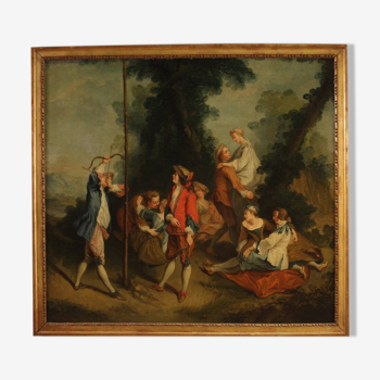 Rococo French painting gallant party from the 18th century