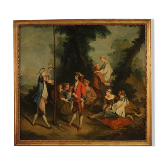 Rococo French painting gallant party from the 18th century