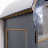 Double-bodied sideboard in grey lacquered wood - one pair available (B)