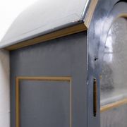 Double-bodied lacquered grey wooden sideboard - one pair available (B)