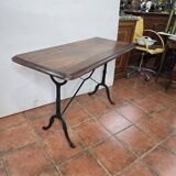 Old oak bistro table, 125cms L