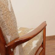 Vintage armchair with cushions, designed by Zenon Bączyk, Poland, 1960s.