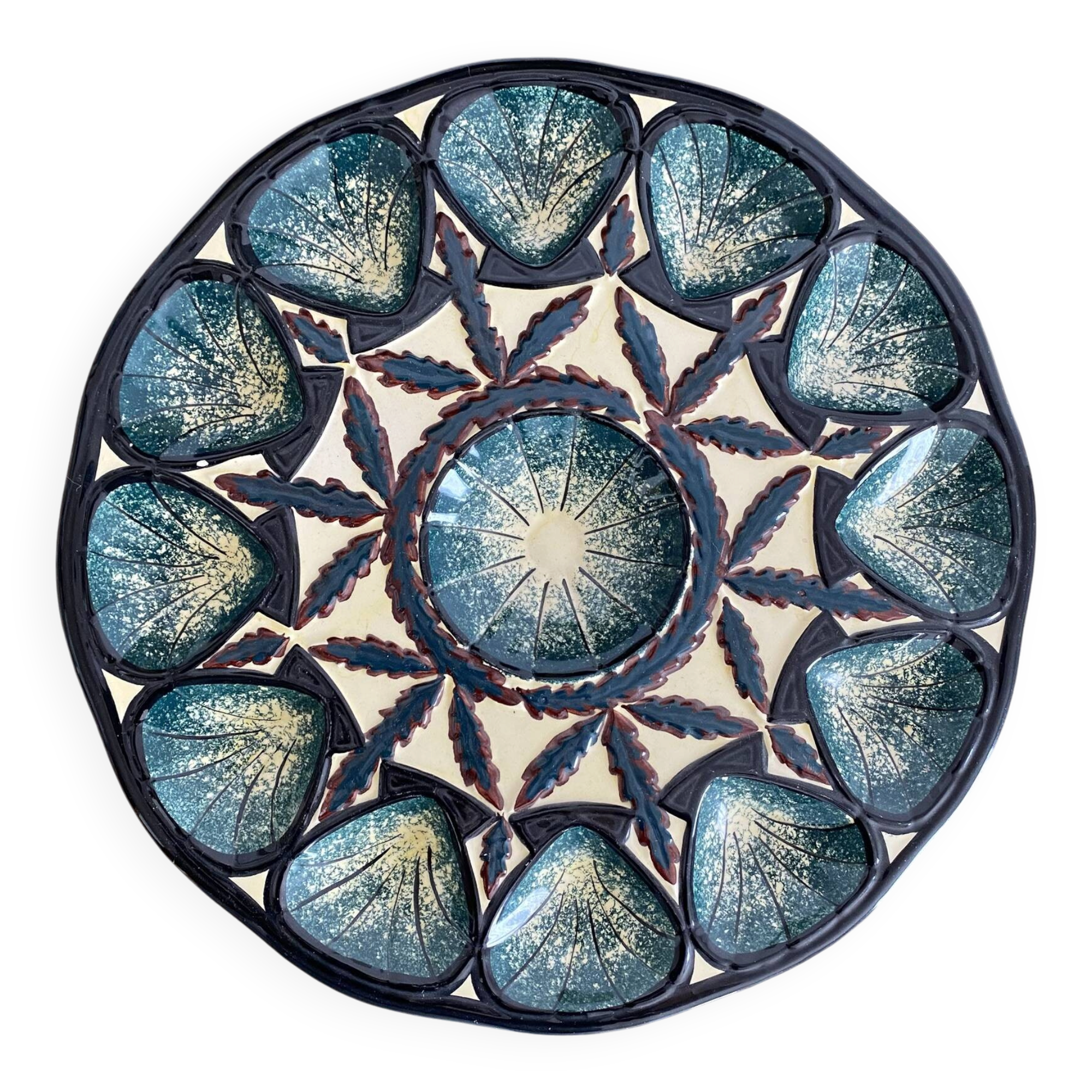 Vintage oyster dish St Jean de Bretagne