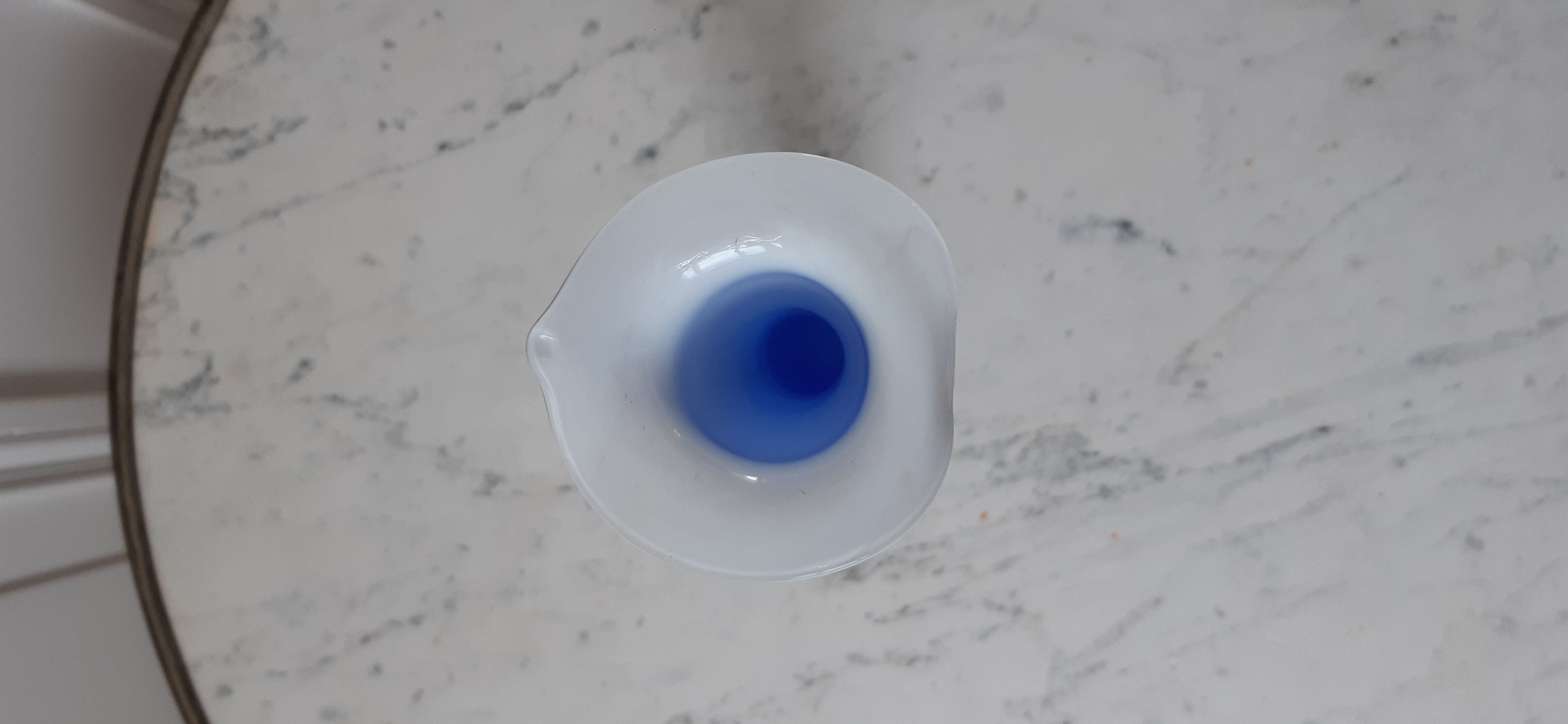 Electric blue opaline vase Klein 30s-40s