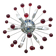 Murano glass sphere flush mount