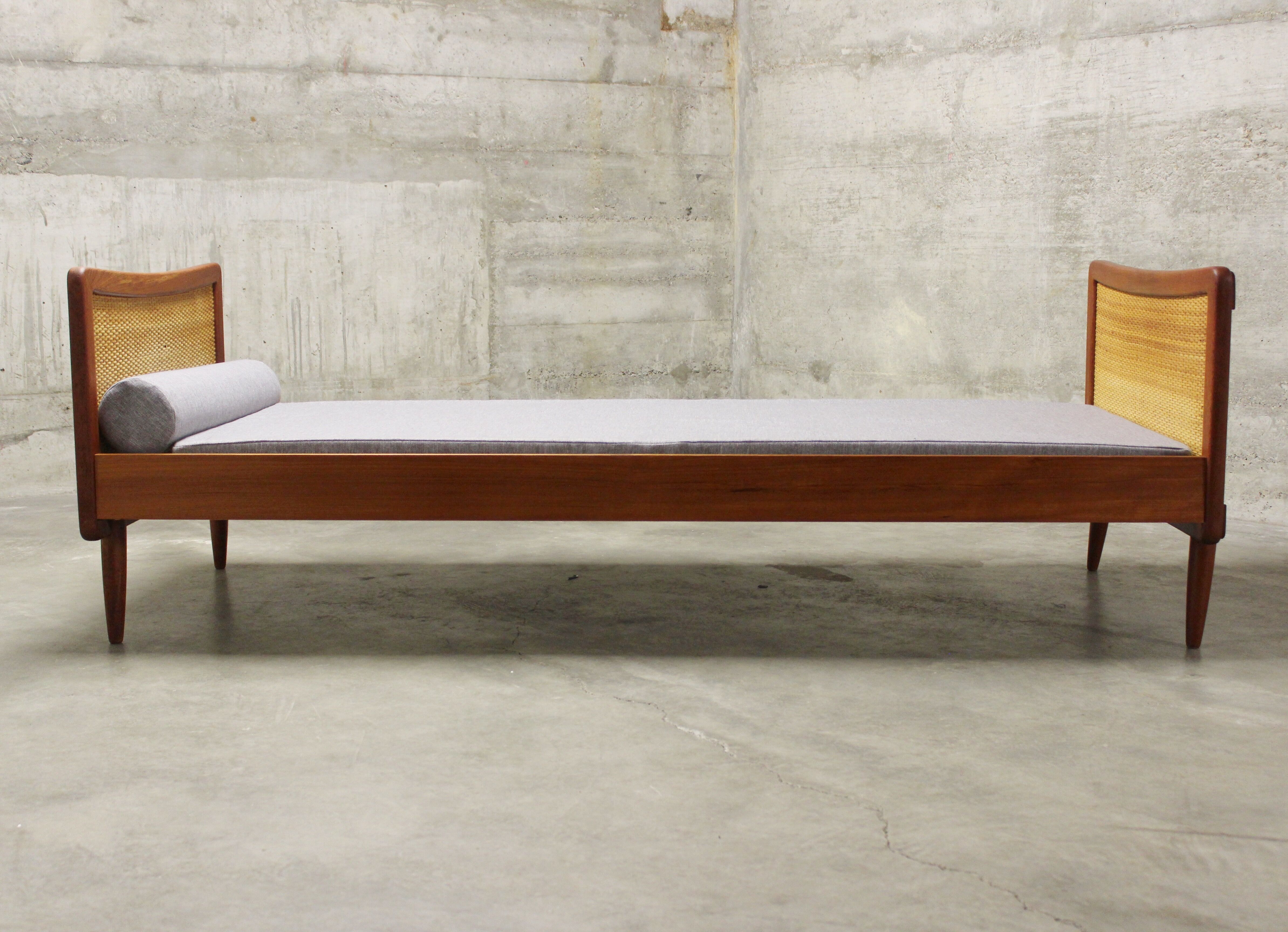 Mid-Century Single Teak Bed, 1960s