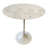 Guéridon « tulipe » - marbre statuarietto - eero saarinen, pour knoll
