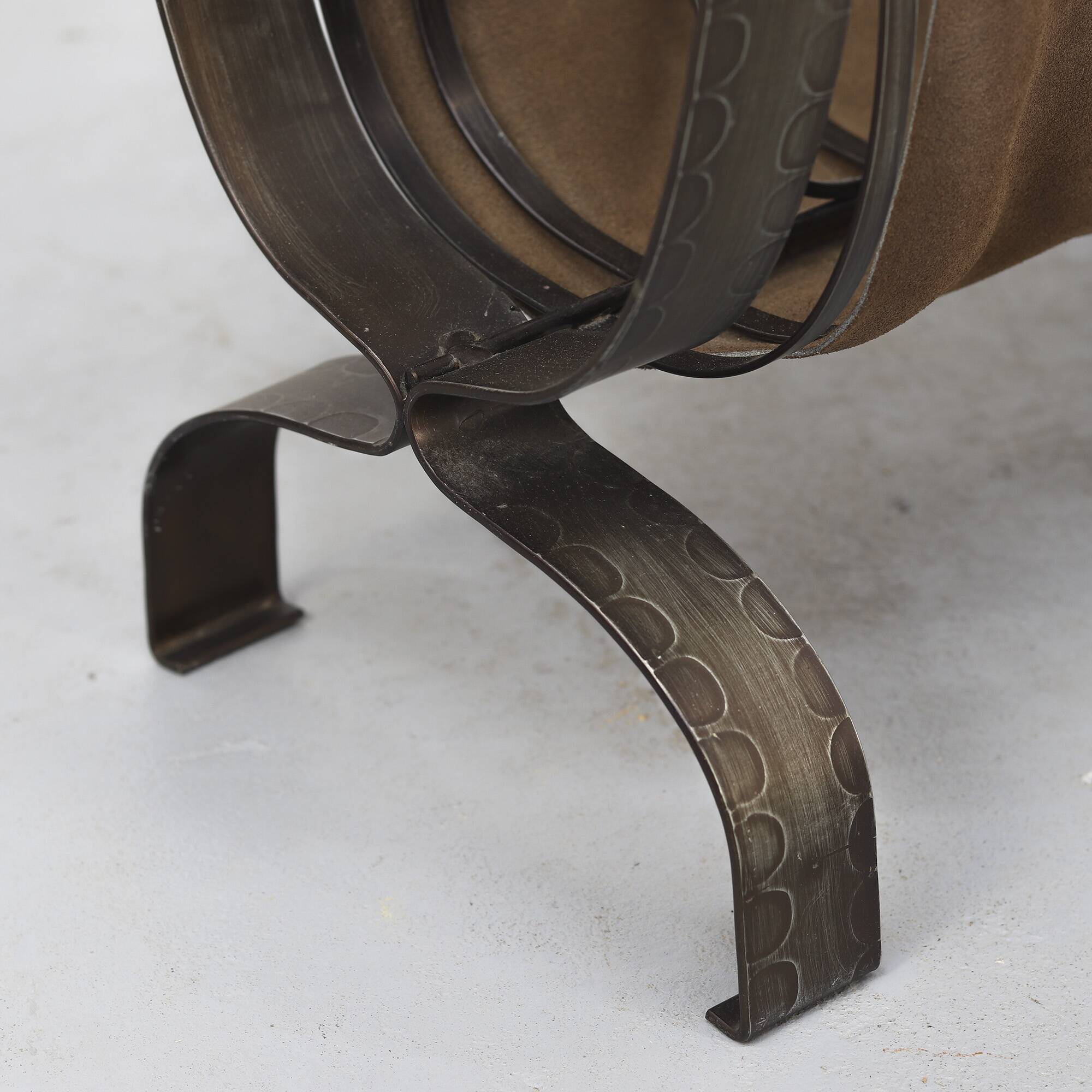 Brutalist Vintage Mid-Century Magazine Rack