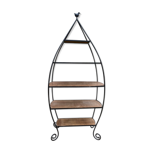 Etagère fer forgé et