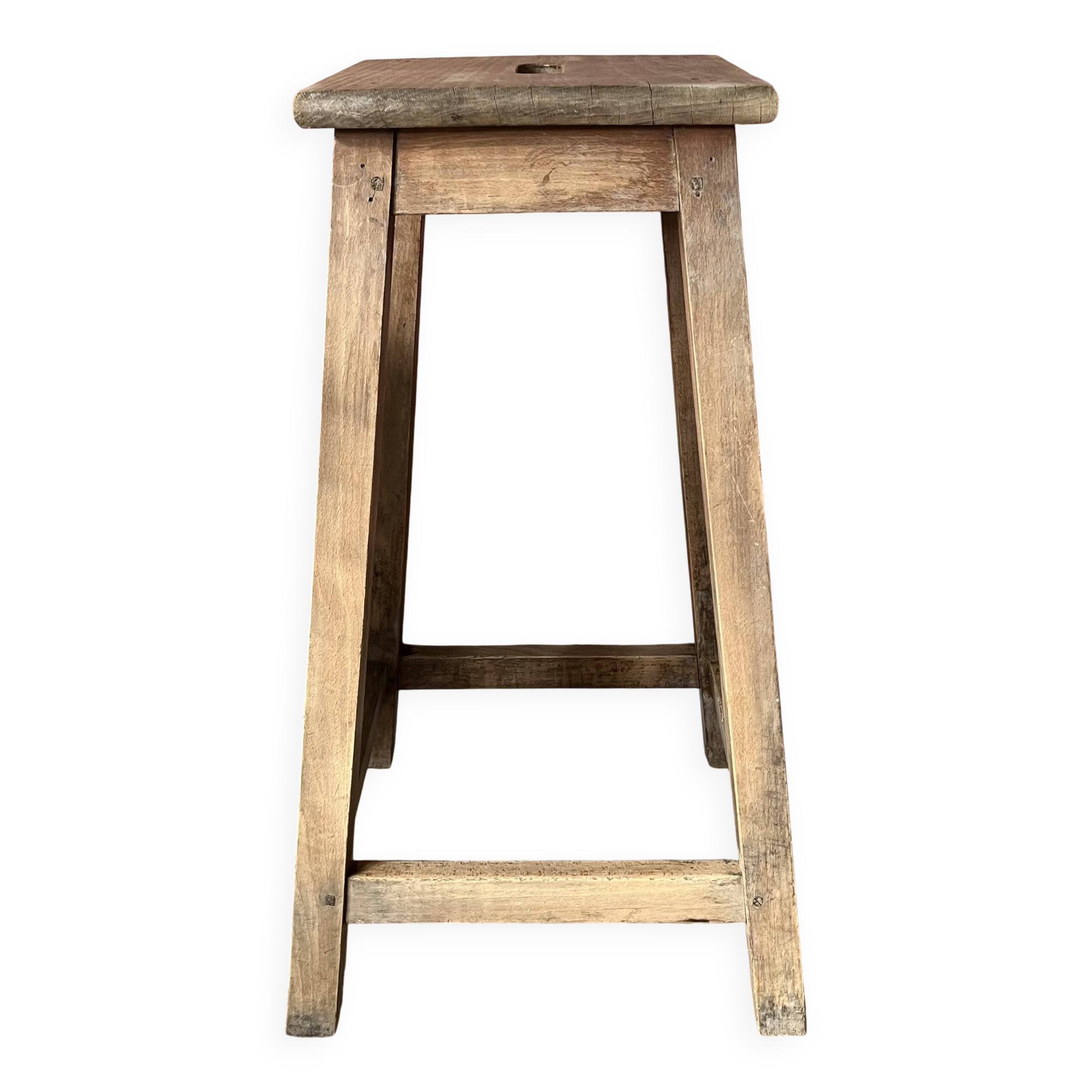 High wooden stool