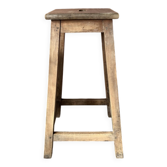High wooden stool