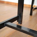 6 black lacquered and terry chairs