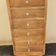 Vintage 1950s oak chest of drawers with 6 drawers.