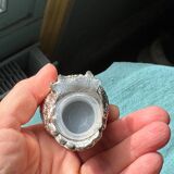 Vintage silver-plated owl-shaped salt and pepper shakers