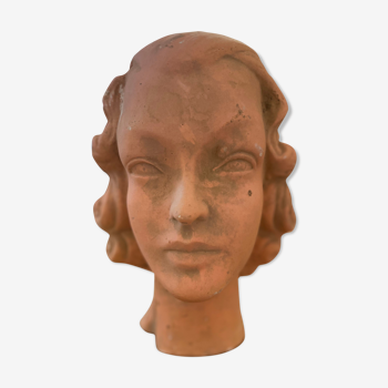 Woman's head in plaster