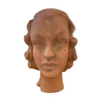 Woman's head in plaster