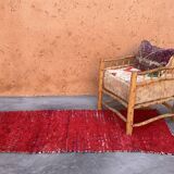 Red Boujad Moroccan rug - 207 x 88 cm