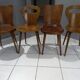 Suite de 4 chaises de Bistrot Baumann Dove Fourmi 1960