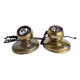Pair of adjustable spot lamps in gold metal – Pierre Disderot Lighting, Paris