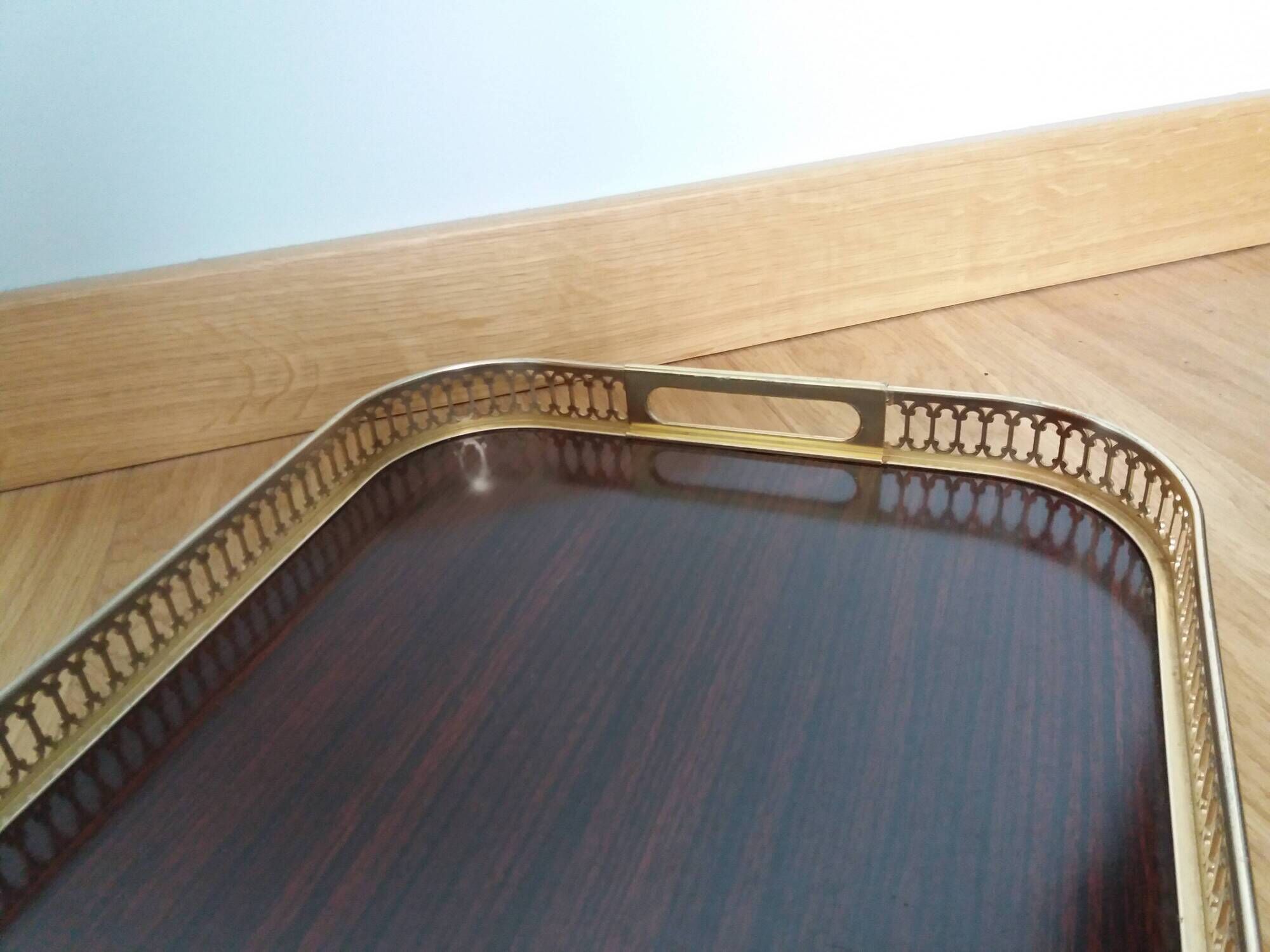 MB Italy openwork metal rim tray