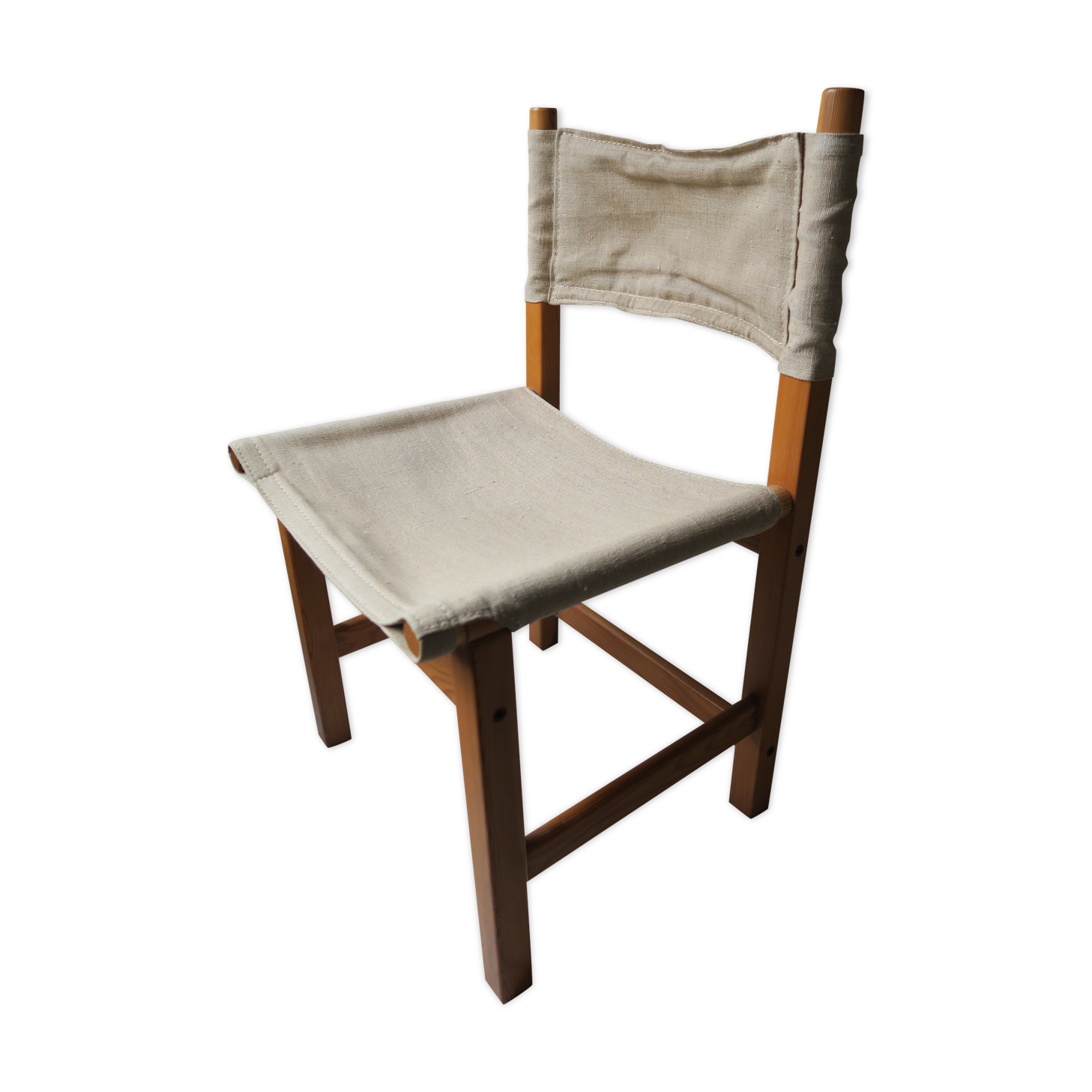 Safari chair by karin möbring. pine and canvas, 70s