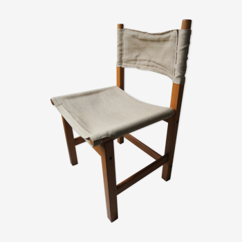 Safari chair by karin möbring. pine and canvas, 70s
