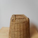2 rattan & bamboo baskets