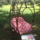 Fauteuil suspendu rotin /bambou 1970 vintage