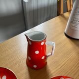 Service à café à pois blancs sarreguemines