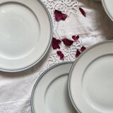 8 old porcelain flat plates from the Couleuvre factory