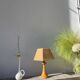 Light turned wood lamp o