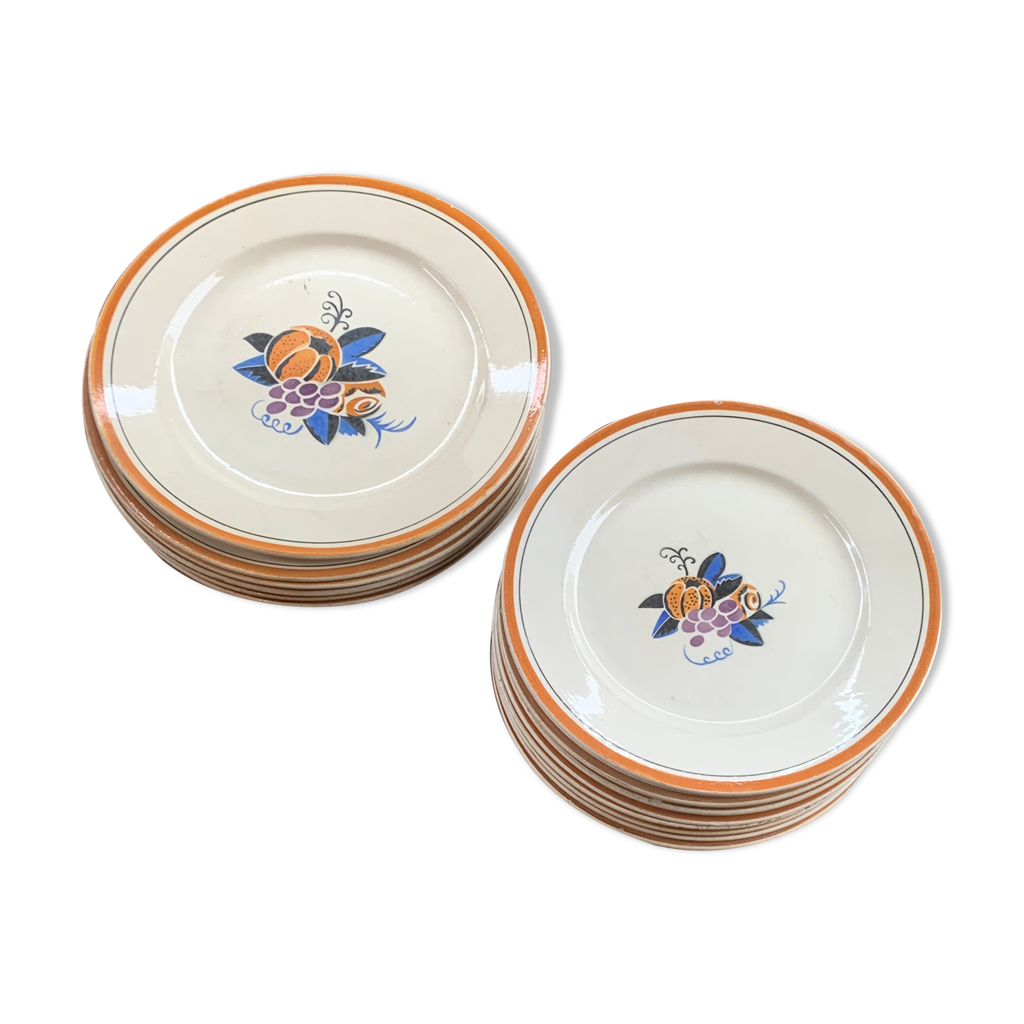 15 orange Primavera plates