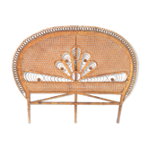 Peacock rattan bedhead