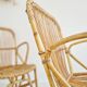 3 antique rattan armchairs