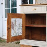 Buffet art déco rénové - Beige Glaise Ripolin - H100 x L133 x P52 cm