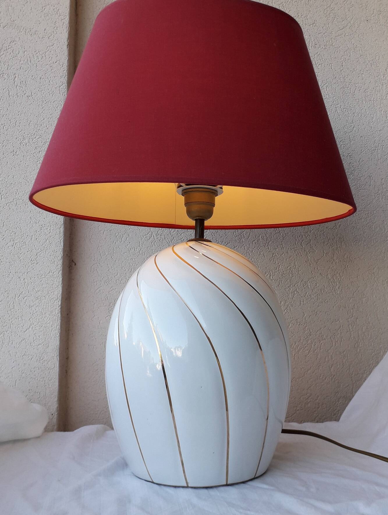 Ceramic lamp in Barbie style