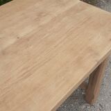Farmhouse table in solid oak raw wood