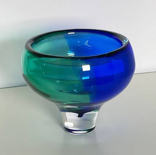 Vintage Glass Bowl • Gerard Thomassen • Glasfabriek Leerdam • 1990