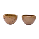 2 large feu la Berne stoneware bowls signed