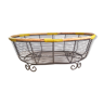 Vintage iron and rattan basket