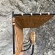 Vintage rattan wall coat rack