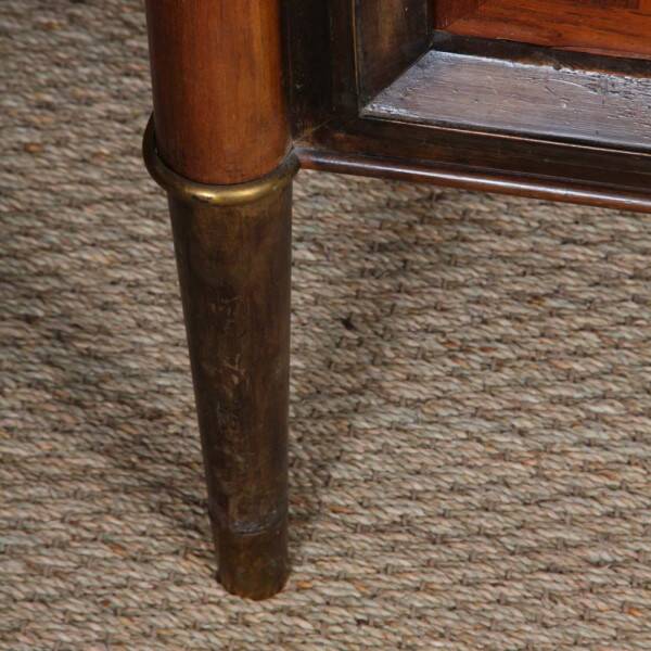 Large mahogany, oak and mother-of-pearl cabinet from the 1940s