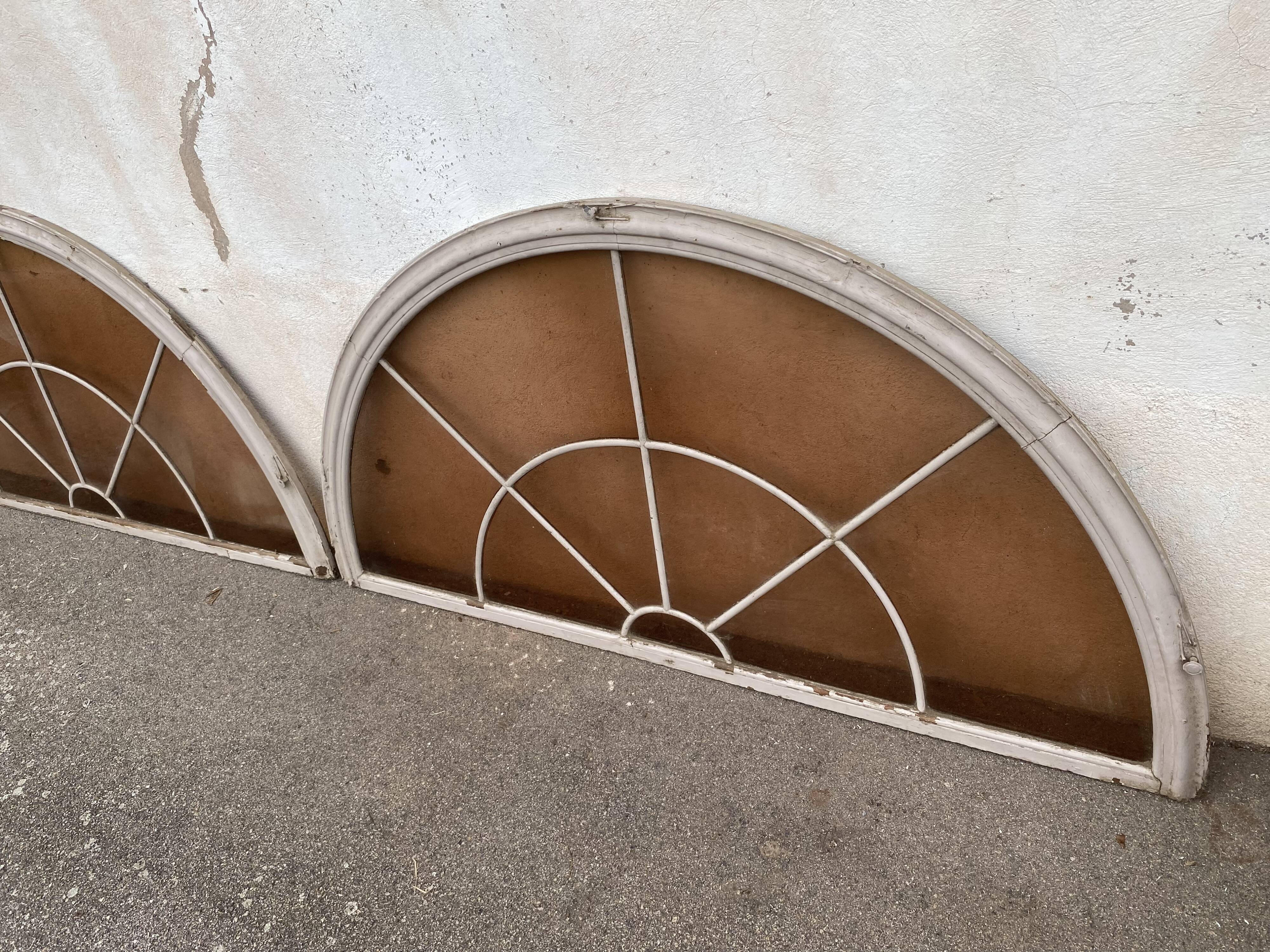 Half-moon window pair