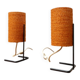 Mid-century string table lamp, 1960s, set of 2