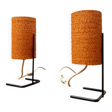 Mid-century string table lamp, 1960s, set of 2