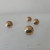 Pair of vintage brass "lens" knobs/furniture handles